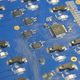 Close up of a PCB. Every bit of silver on the board was hand soldered there by Jacob. (Image: Alfonso Solis/Gizmodo)